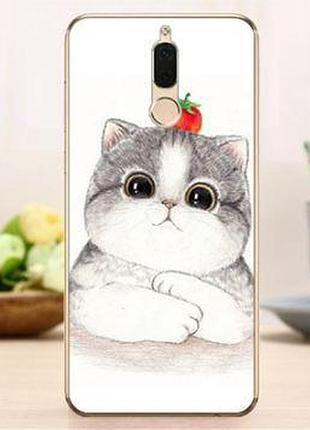 Оригінальний чохол накладка для huawei mate 10 lite з картинкою кошеня