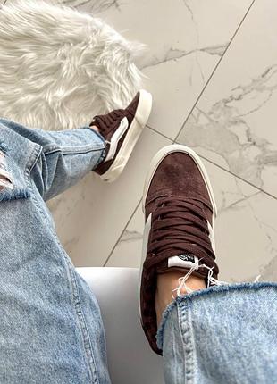 Vans knu skool brown white 3