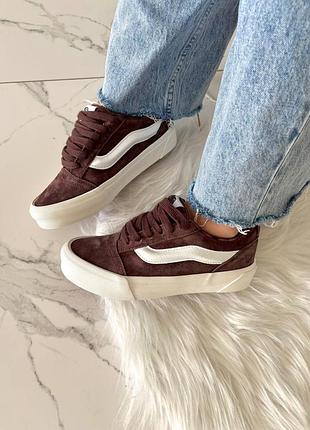 Vans knu skool brown white 6