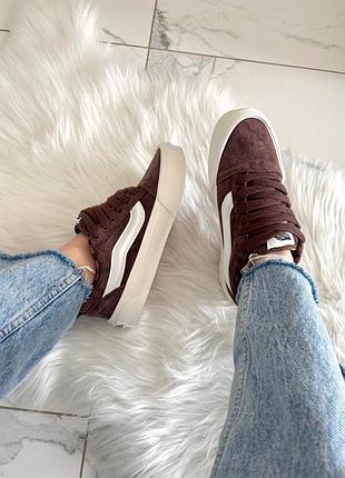 Vans knu skool brown white 4