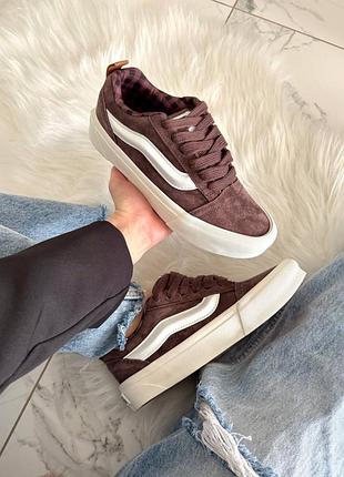 Vans knu skool brown white 5