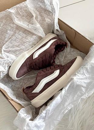 Vans knu skool brown white 9