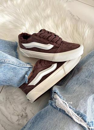 Vans knu skool brown white 8