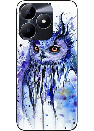 Силіконовий чохол epik для realme note 50 з картинкою сова акварель