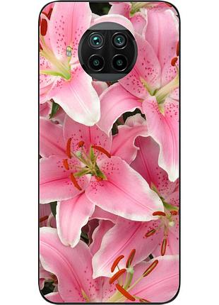 Силиконовый чехол для xiaomi mi 10t lite с картинкой лилии