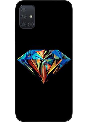 Силіконовий чохол бампер для samsung a71 galaxy a715f з картинкою діамант
