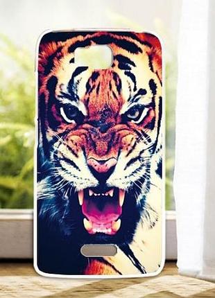 Силіконовий чохол бампер для huawei y5c y541 з картинкою тигр