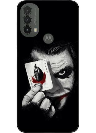 Силиконовый чехол epik для motorola moto e30 с картинкой джокер с картой