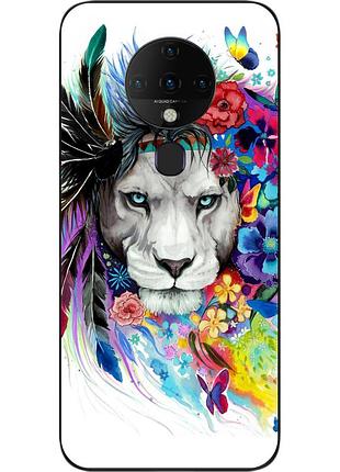 Силиконовый чехол для tecno spark 6 с картинкой лев