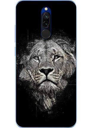 Силиконовый чехол для xiaomi redmi 8 с картинкой лев