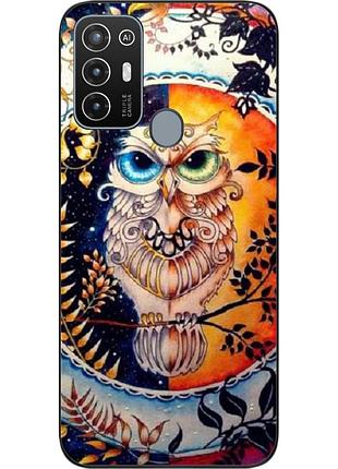 Оригинальный чехол для zte blade a52 с картинкой сова