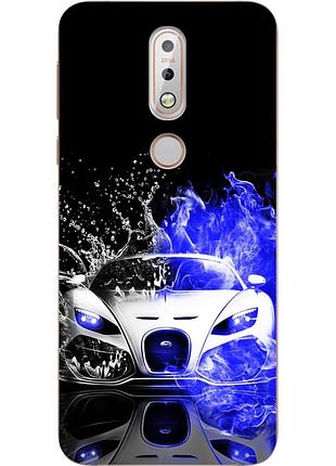 Силіконовий чохол бампер для nokia 7.1 з картинкою машина