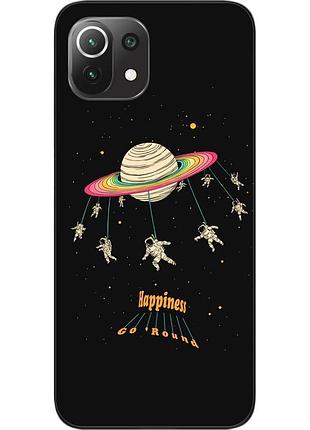 Силиконовый чехол бампер для xiaomi mi 11 lite с картинкой карусель