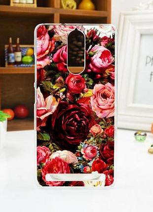 Оригинальный чехол панель накладка для lenovo a7020 / vibe k5 note с картинкой розы