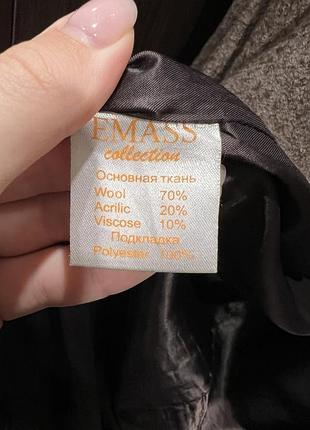 Тепле шерстяне пальто emass 5