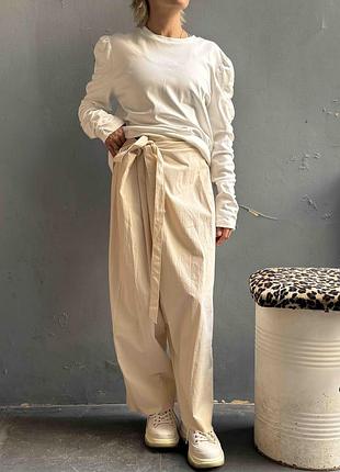 Штани zara на запах, як спідниця. l/xl.
