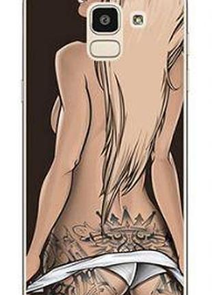 Чехол с картинкой (силикон) для samsung j6 2018 galaxy j600 девушка