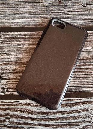 Чехол с блестками shine для huawei y5 2018 черный силикон