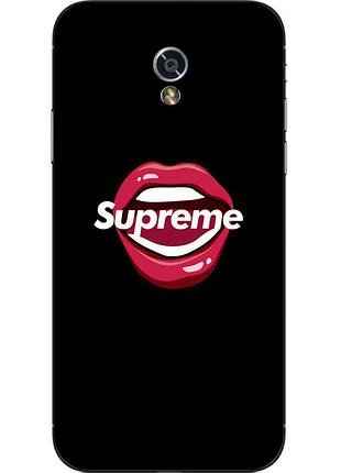Силиконовый чехол бампер для zte blade v7 с картинкой губы supreme