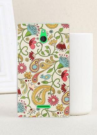 Чехол накладка для nokia x2 dual с картинкой узоры