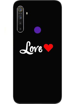 Силіконовий чохол бампер для realme c3 з картинкою love