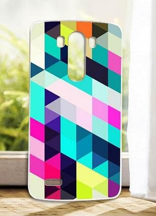 Силиконовый чехол накладка для lg g3 optimus d855 d857 с рисунком ромбы