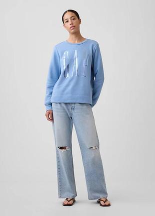 Свитшот на флисе gap с логотипом 4