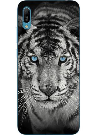 Силиконовый чехол бампер для huawei y6 2019 с картинкой тигр