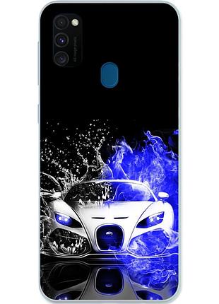 Силиконовый бампер для samsung m30s galaxy m307f с картинкой машина