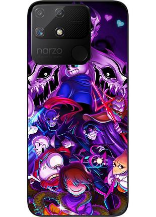 Силиконовый чехол epik для realme narzo 50a с картинкой андертейл арт