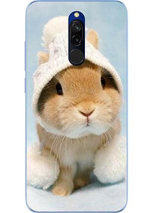 Силіконовий чохол бампер для xiaomi redmi 8 з картинкою зайчик