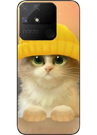 Силіконовий чохол epik для realme narzo 50a з картинкою кіт