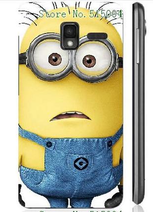 Оригинальный чехол панель накладка для lenovo a850+ с картинкой миньон