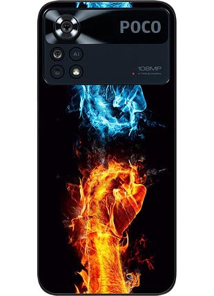 Силіконовий чохол epik для xiaomi poco x4 pro 5g з картинкою опір