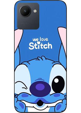 Силиконовый чехол epik для realme c30s с картинкой стич