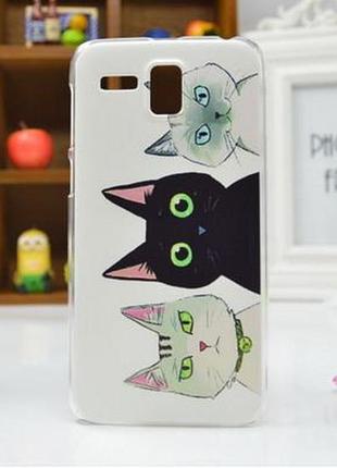 Ексклюзивний бампер з картинкою для lenovo a8 a806 a808t три кота