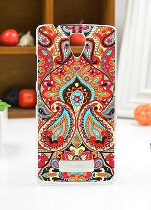 Оригінальний бампер для lenovo a2010 з картинкою візерунок