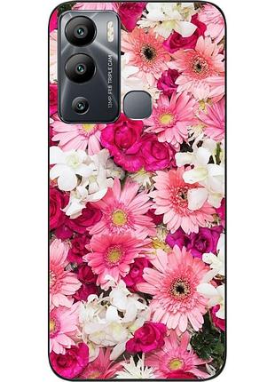 Силиконовый чехол бампер epik для infinix hot 12i с картинкой нежные цветы