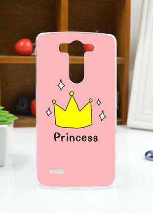 Силиконовый чехол бампер для lg g3s optimus g3mini d722 d725 с рисунком принцесса