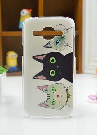 Чохол для samsung galaxy моделі j120 j1 2016 з картинкою - три кота
