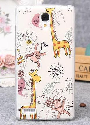 Силіконовий чохол накладка для xiaomi redmi note з картинкою лімпопо