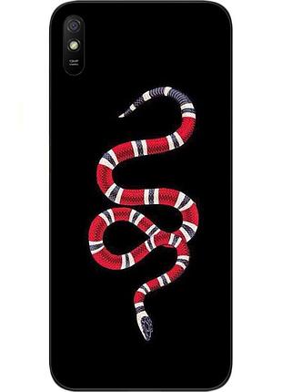 Силиконовый чехол бампер для xiaomi redmi 9a с картинкой змея