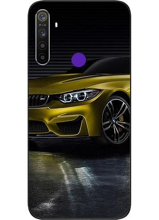 Силиконовый чехол для realme 6i с картинкой желтая машина
