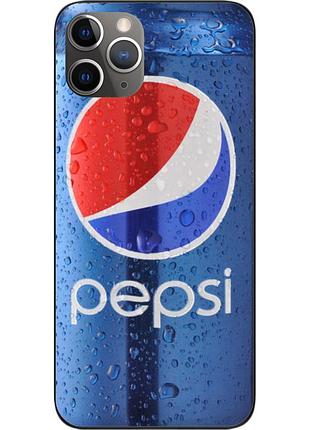 Силиконовый чехол для iphone 11 pro с картинкой pepsi