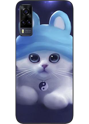 Бампер силіконовий чохол для vivo y31 з картинкою котик