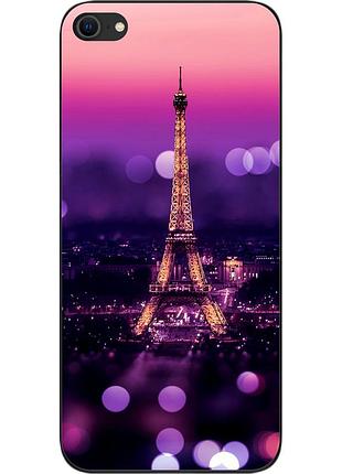 Бампер силіконовий чохол для iphone se 2020 з картинкою париж вночі
