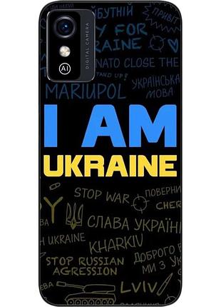 Силиконовый чехол epik для zte blade l9 с картинкой украина надписи