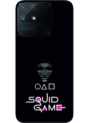 Силиконовый чехол epik для realme narzo 50a с картинкой игра в кальмара ведущий