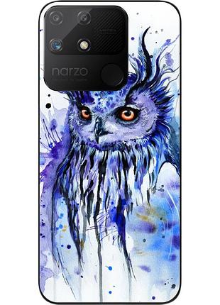 Силіконовий чохол epik для realme narzo 50a з картинкою сова акварель