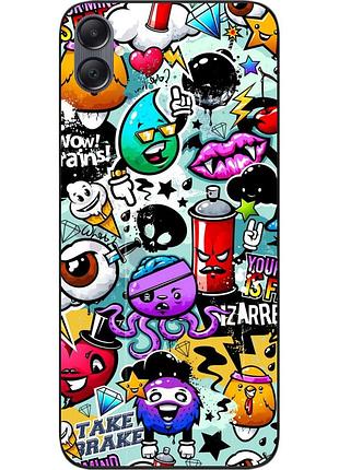 Силиконовый чехол epik для samsung galaxy a05 с картинкой стикеры